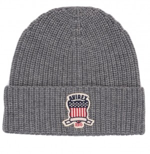 Chapeaux Avirex Icon Beanie Homme Grise | IGKMR-2031