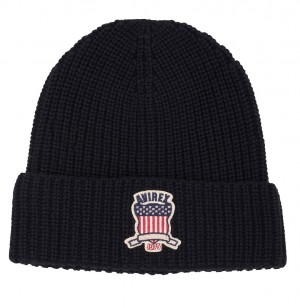 Chapeaux Avirex Icon Beanie Homme Noir | AGWPU-7984