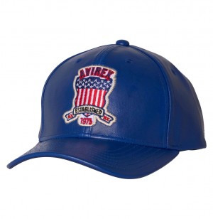 Chapeaux Avirex Icon Leather Hat Homme Bleu | NGDRX-9321