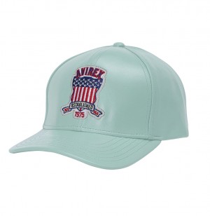Chapeaux Avirex Icon Leather Hat Homme Seafoam | HIPJD-8327