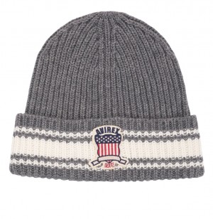 Chapeaux Avirex Icon Striped Beanie Homme Grise | XAFTS-8064