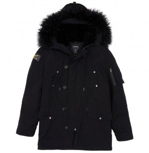Jackets & Coats Avirex N-3b Snorkel Jacket Homme Noir | TAUIY-4213
