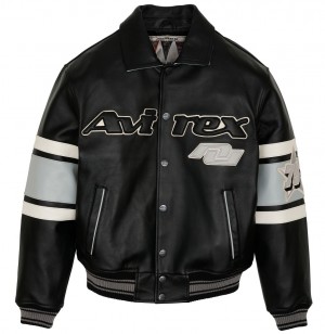 Leather Avirex Limited Edition City Series Las Vegas Jacket Homme Noir | WLJXE-6052