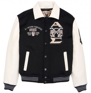Leather Avirex Omega Wool-leather Jacket Homme Multicolore | NQWGZ-4870
