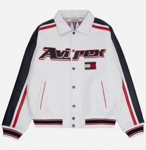 Leather Avirex Tommy Jeans X Avirex Jacket Homme Multicolore | LFRCU-2867