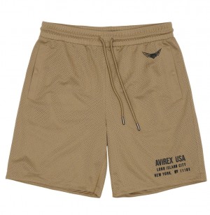Short Avirex Aviator Mesh Short Homme Mink | LZYFT-2860