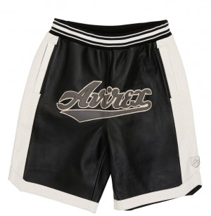 Short Avirex Script Usa Varsity Short Homme Noir | SMHFI-5910