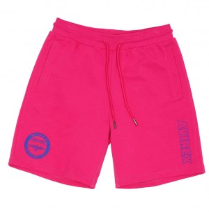 Short Avirex Stadium Short Homme Fushia | FKRBU-4986
