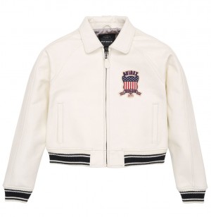 Veste Avirex Cropped Icon Jacket Femme Blanche | JDUPE-5083