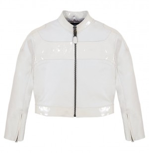 Veste Avirex Cropped Patent Leather Moto Jacket Femme Multicolore | NMKTC-3289
