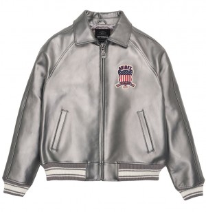 Vestes Avirex Limited Edition Pewter Metallic Icon Jacket Homme Metal Argent | MPVQA-7324