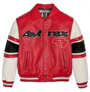 Vestes Avirex The Legend Jacket Homme Rouge | WLVRK-4260